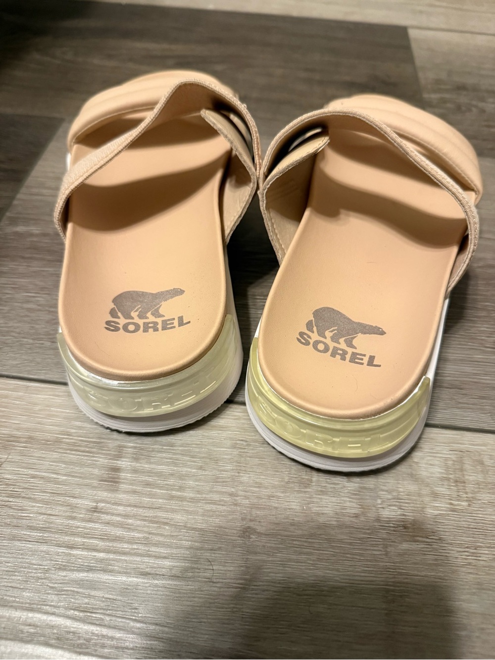 Sorel Women's Slide Sandals in Light Tan - Picture 4 of 6